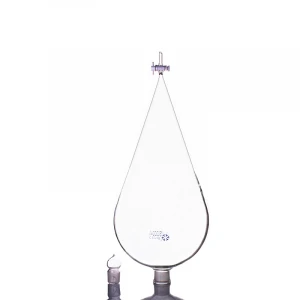 Squibb Separatory Funnel,Pear Shape, 20000ml, With Ground-in Glass Stopper And PTFE Stopcock