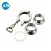 Stainless Steel 304 Pipe Fitting Sanitary Welding Ferrule + Tri Clamp + PTFE Gasket Complete Set