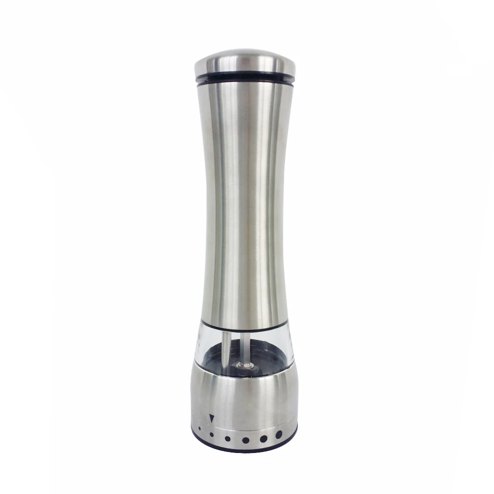 Stainless Steel Battery Operated Electric Salt Pepper Grinder Pepper mill With LED light