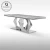 Import stainless steel glass top dining table and 6 chair dining room furniture from China