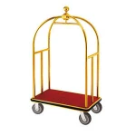 Stainless Steel Hotel Luggage Baggage Service Trolley Cart