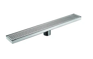 Stainless steel Linear drain / shower drain with pattern grate style and tile insert style