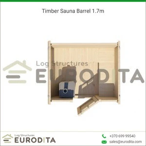Standard Size 2-4 People Timber Wooden Barrel 1.7m Exporter