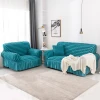 Stretch skirt style elastic spandex fitted sofa covers for small sofa one seat
