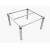 Import Strong and Sturdy White Rectangular Steel Table Frames from China