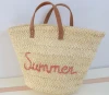 Summer natural straw beach bags tote bags