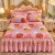 Import Sunny Textile Wholesale Autumn Winter Quilted Crystal Velvet Bed Skirt Princess Style Lace Thickened Non-slip Bedspread from China