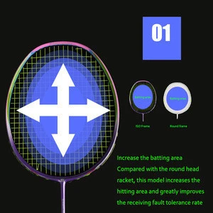 Super Light 8U Full Carbon Fiber Badminton Rackets With Bags String Professional Racket Strung Padel Sports For Adult Kids