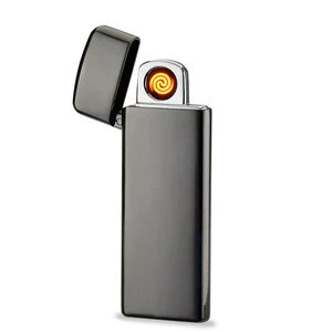 Super Thin Gift Design Rechargeable Cigarette Coil USB Electric Lighter