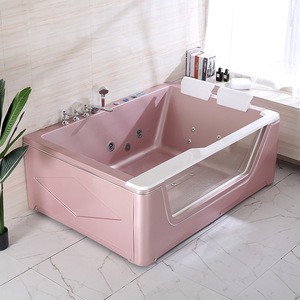 Superior quality double person massage bathtub transparent
