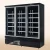 Import Supermarket air curtain 3 doors salad display freezer for fruits and vegetables from China