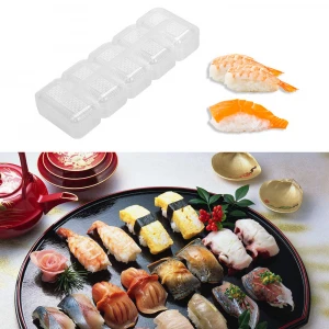 Sushi Mold Kitchen Bento Accessories 5 Rolls DIY Sushi Maker Japan Onigiri Rice Mold Food Press  Sushi Making Tools