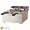 Table-top snacks fryer double tank with deep fryer parts and basket (SY-TF28 SUNRRY)