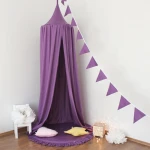 Tencel cotton childrens room decoration dome tent creative purple baby photography props mosquito net