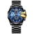 Import TEVISE T814B Man Automatic Mechanical Wristwatch Gold Black Week Month 24 Hours Show Date Male Clock from China