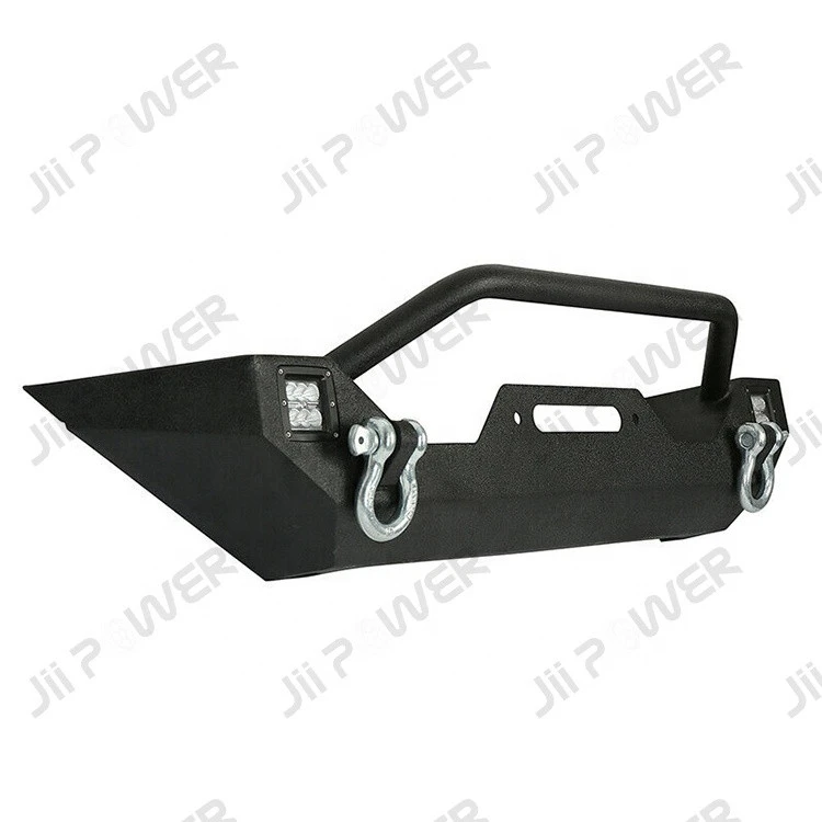 Textured Black  Front Bumper With Winch Plate For Jeep Wrangler TJ YJ
