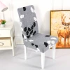 The factory sells the thick 160gsm milk silk fabric spandex movable stretch restaurant chair cover protection chair cover