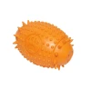 Thinkerpet Spiny Rubber Dog Ball Teeth Cleaning Bite Resistant  Toy Rugby Interactive Pet Dog Squeaky Dog Ball Toys