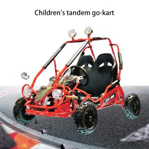 Three colors available electric children 2 seat go kart for kids