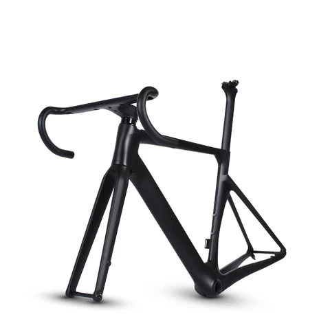 Tideace Carbon fiber T1000 disc brake super light bicycle frames with Integrated handlebar