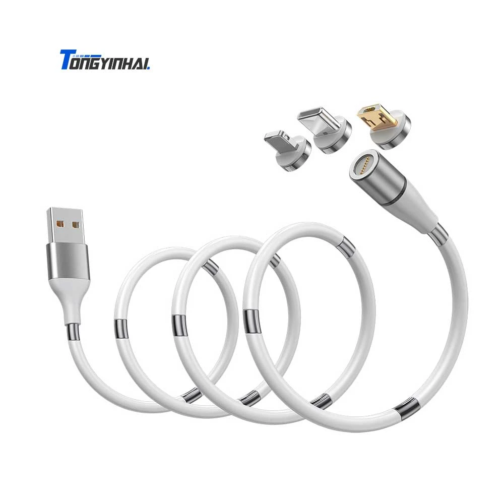 Tongyinhai factory Portable OEM Multi Mobile Custom Manufacturer USB Data Line Fast Magnetic Charging Cable