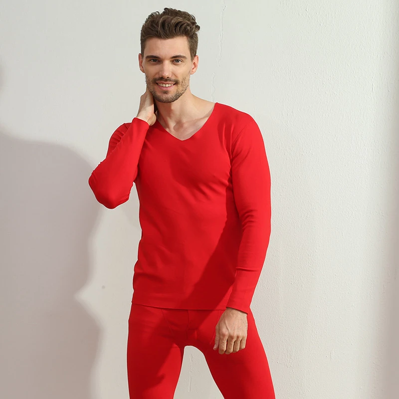 Top quality Seamless 4-way stitch long johns set for men merino wool thermal underwear