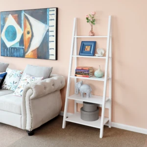 Top sale 5 tier modern wood book shelf / portable shelf bookcase