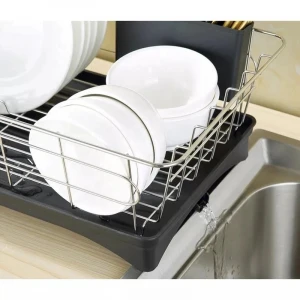 Top-sale stainless steel coating Dish Drainer Drying Rack For kitchen drying dish racks