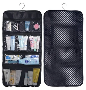 Transparent Clear Hanging Travel Toiletry Cosmetic Storage Bags Back Seat Car Organizers with many compartments
