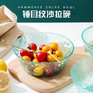 Transparent Plastic Salad Bowl  Fruit Table Sets Plate Fruit Bowl Wholesale