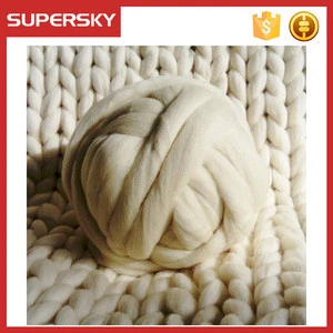 TT3-6 Blanket Super Chunky Roving Yarn 100% Australia Merino Wool Roving Yarn