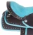 Import Turqoise Synthetic Western Barrel Racing Horse Saddle and Tack Set. WST-07 Size (12"-18") from India