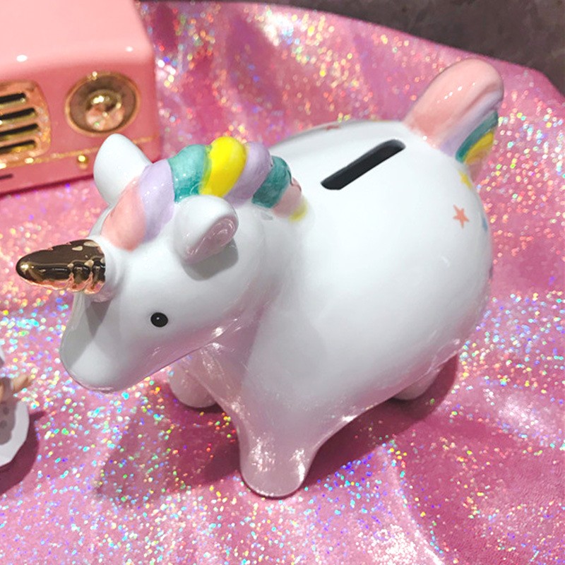 unicorn saving box coin bank For Kids gift Ceramic Money Box