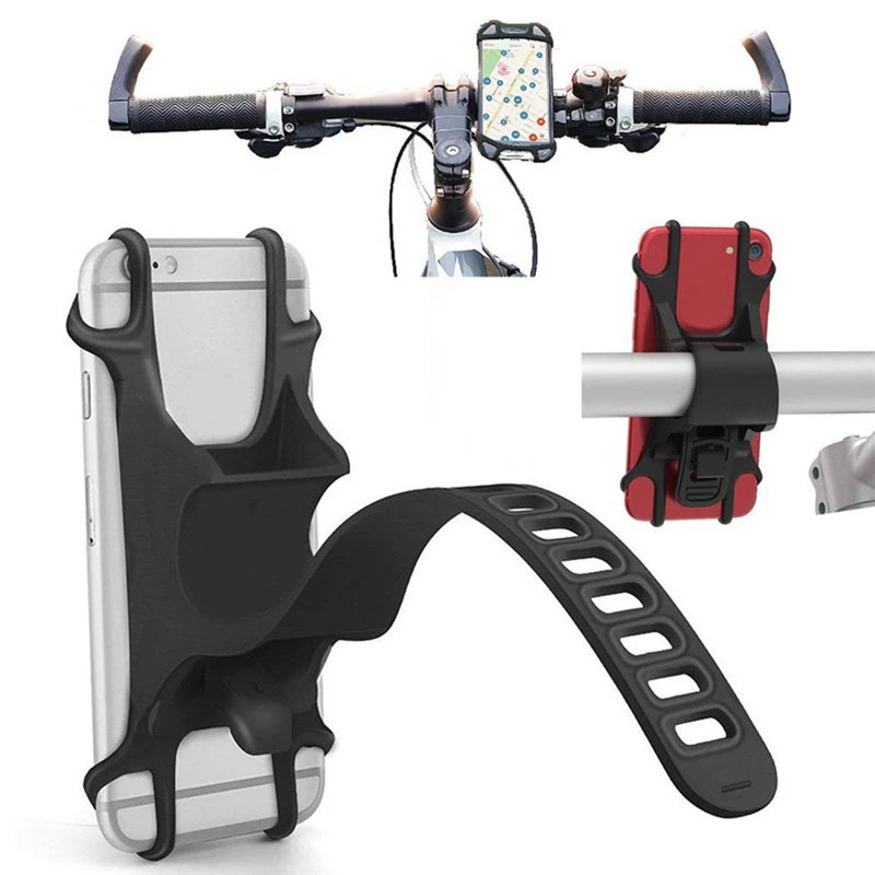 Universal Bicycle Motorcycle Handlebar Silicone Mobile Phone Holder