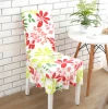 Various Custom Printing  Spandex Stretch Restaurant Dining Room Hotel Washable  Half Back   Chair Cover With Skirt