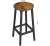 VASAGLE Industrial Design 25.6 Inch Tall Steel Frame Rustic Brown Bar Stools wooden High bar chair for Kitchen Dining