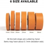 Veg Tanned Leather Handmade Belt Blank Cowhide Strip Genuine Leather Belt Strip DIY Gift Belt 14mm 0.55