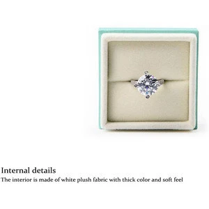 Velvet Ring Box Bow-Knot Wedding Jewelry Packaging Gift Box Showcase Display
