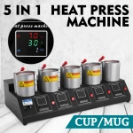 VEVOR Heat Press 5 in 1 Efficiency Cup Mug Heat Press Machine 1500W Sublimation Mug Press Heating Machine