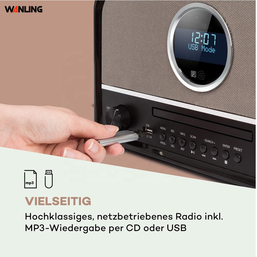 Buy Vintage Antique Radio Retro Desktop Dab Radio With Usb Cd Player ...