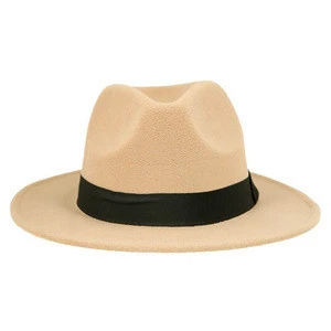 Vintage Classic Wool Felt Fedoras Hats Large Brim Cloche Cowboy Panama For Women Men