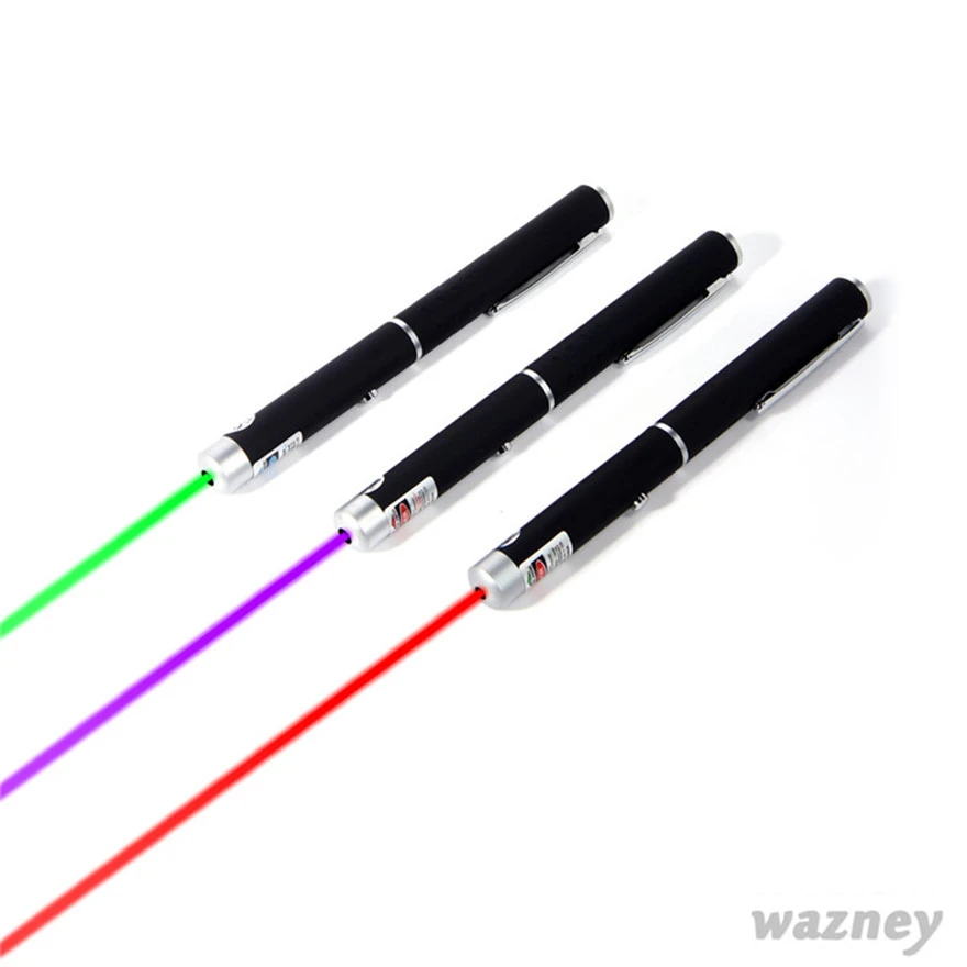 Visible Beam Blue/Violet Purple RED Green Laser Pointer Pen High Power 5mW 532nm 650nW 405nw 5 Mile Range Laser