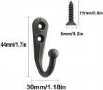 wall-mounted coat hook clothes hook hanger country style hook suitable for bathroom kitchen garage single hanger