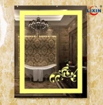 Wall mounted vanity LED lighted mirorr, electric heatable bath mirror