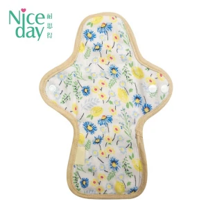 Washable Reusable Sanitary Napkins Portable Fully Cotton Soft Cloth Pads Breathable Comfort Towel Day Use