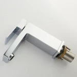 Watermark Bathroom Basin Faucet Chrome Surface Sink Faucet Hot Cold Water Mixer Tap Single Range Basin Faucets Single Handle OEM