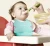 Waterproof Baby Bib with pocket Food Grade Silicone Adjustable Snaps Feeding Bibs For Infants
