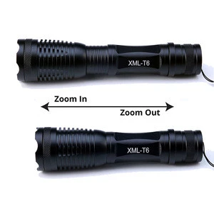 waterproof Camping flashlight led torch XML-T6 Zoomable AAA /18650 rechargeable battery tactical Led flashlight