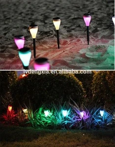 Waterproof LED Colorful Solar Lawn Lamp Mini Garden/Solar Lights 0.2W 1.2V Sensor Lamps with Solar Panel