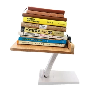 White Metal Book Reading Stand Book Holder Music Book Stand in Bed Height Adjustable Folding Customize OEM Logo Packing Office